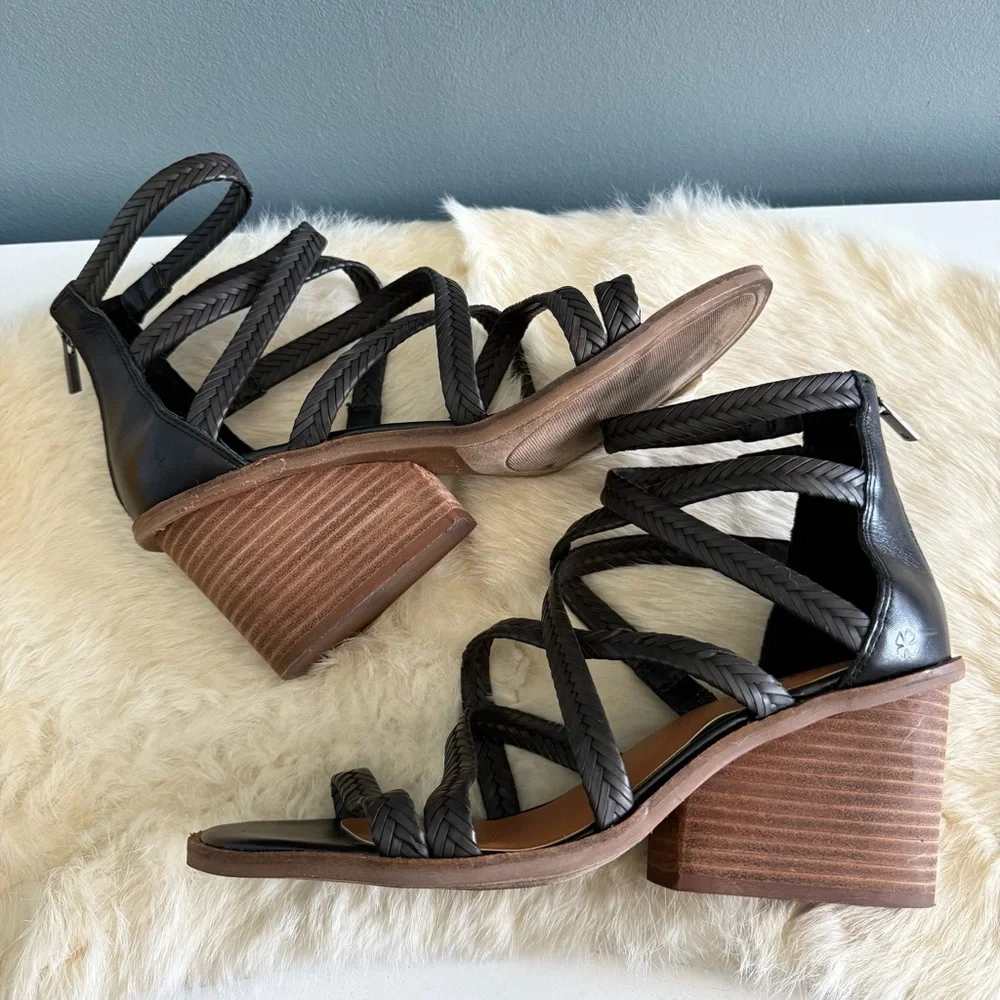 Lucky Brand Lollyi Black Monty Braid Sandal
